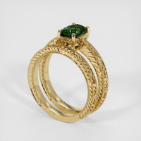 1.60 Ct. Yellowish Green Sapphire Ring, 14K Yellow Gold 2