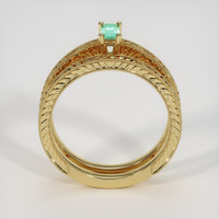 0.26 Ct. Emerald Ring, 18K Yellow Gold 3