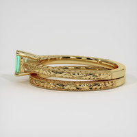 0.26 Ct. Emerald Ring, 18K Yellow Gold 4