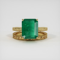 4.79 Ct. Emerald Ring, 18K Yellow Gold 1