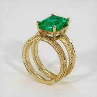 4.79 Ct. Emerald Ring, 18K Yellow Gold 2