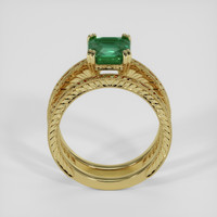 2.10 Ct. Emerald Ring, 18K Yellow Gold 3