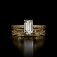 1.48 Ct. White Sapphire Ring, 18K Yellow Gold 1