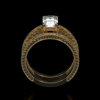 1.48 Ct. White Sapphire Ring, 18K Yellow Gold 3