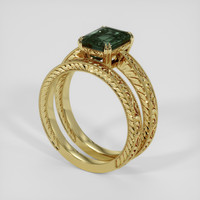 2.44 Ct. Green Sapphire Ring, 18K Yellow Gold 2