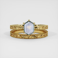 1.19 Ct. Bluish Green Sapphire Ring, 18K Yellow Gold 1