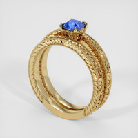 1.11 Ct. Blue Sapphire Ring, 18K Yellow Gold 2
