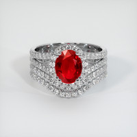 1.48 Ct. Ruby Ring, Platinum 950 1