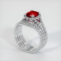 1.48 Ct. Ruby Ring, Platinum 950 2