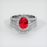 1.41 Ct. Ruby Ring, Platinum 950 1