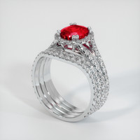 1.41 Ct. Ruby Ring, Platinum 950 2