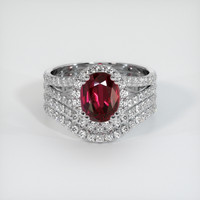 2.02 Ct. Ruby Ring, Platinum 950 1