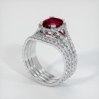 2.02 Ct. Ruby Ring, Platinum 950 2