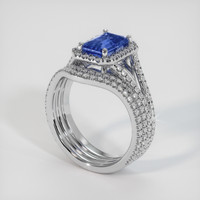 2.06 Ct. Blue Sapphire Ring, Platinum 950 2