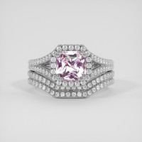 1.67 Ct. Pink Sapphire Ring, Silver 1