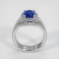 3.02 Ct. Blue Sapphire Ring, 10K White Gold 3