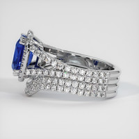 3.02 Ct. Blue Sapphire Ring, 10K White Gold 4