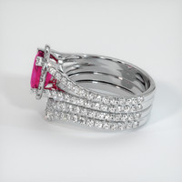 1.24 Ct. Pinkish Red Ruby Ring, 10K White Gold 4