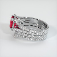 2.00 Ct. Pinkish Red Ruby Ring, 10K White Gold 4