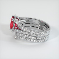 1.59 Ct. Pinkish Red Ruby Ring, 10K White Gold 4