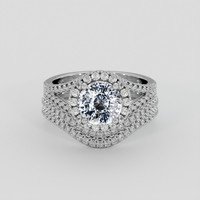 2.51 Ct. White Sapphire Ring, 10K White Gold 1
