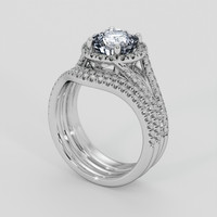 2.51 Ct. White Sapphire Ring, 10K White Gold 2