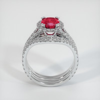 2.00 Ct. Ruby Ring, 14K White Gold 3