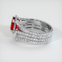 1.48 Ct. Ruby Ring, 14K White Gold 4