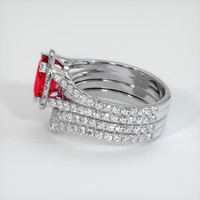 1.41 Ct. Ruby Ring, 14K White Gold 4