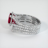 2.02 Ct. Ruby Ring, 14K White Gold 4