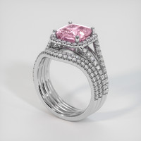 3.50 Ct. Pink Sapphire Ring, 14K White Gold 2