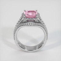3.50 Ct. Pink Sapphire Ring, 14K White Gold 3