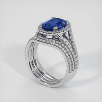 2.71 Ct. Sapphire Ring, 14K White Gold 2