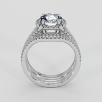 2.51 Ct. White Sapphire Ring, 14K White Gold 3