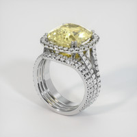 10.63 Ct. Yellow Sapphire Ring, 14K White Gold 2