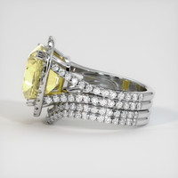10.63 Ct. Yellow Sapphire Ring, 14K White Gold 4