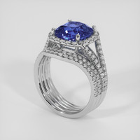 5.23 Ct. Color Change Spinel Ring, 18K White Gold 2