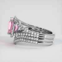 3.50 Ct. Pink Sapphire Ring, 18K White Gold 4