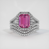 2.77 Ct. Sapphire Ring, 18K White Gold 1