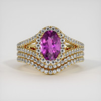 1.67 Ct. Purple Sapphire Ring, 10K Yellow Gold 1