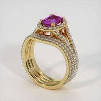 1.67 Ct. Purple Sapphire Ring, 10K Yellow Gold 2