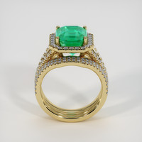 3.71 Ct. Emerald Ring, 18K Yellow Gold 3