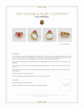 Ruby Ring 1.65 Ct., 18K Yellow Gold Appraisal