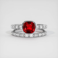 1.50 Ct. Ruby Ring, Platinum 950 1