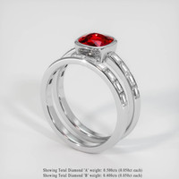 1.50 Ct. Ruby Ring, Platinum 950 2