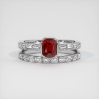 1.01 Ct. Ruby Ring, Platinum 950 1