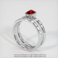 1.01 Ct. Ruby Ring, Platinum 950 2