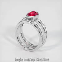 2.03 Ct. Ruby Ring, Platinum 950 2