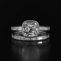 2.75 Ct. White Sapphire Ring, Platinum 950 1