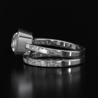 2.75 Ct. White Sapphire Ring, Platinum 950 4